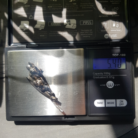 Vintage Sterling Silver Rose Brooch - Picture 7 of 7